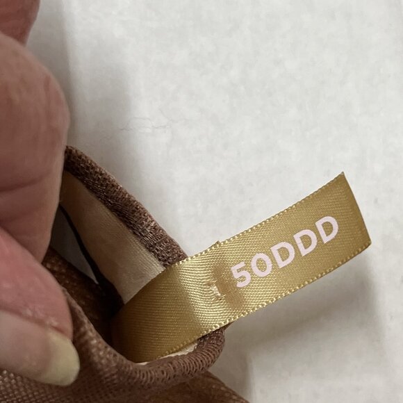 Ambrielle Bra Womens 50DDD Brown Nutmeg Lace Balconette Full Coverage Underwire - Picture 4 of 5